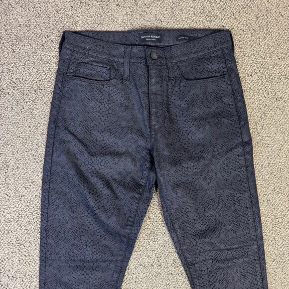 Banana Republic Mid Rise Skinny Snake Print Jeans US Women's 27 - Picture 3 of 7